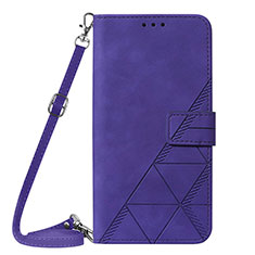 Funda de Cuero Cartera con Soporte Carcasa Y01B para Apple iPhone 13 Pro Max Morado