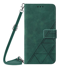 Funda de Cuero Cartera con Soporte Carcasa Y01B para Apple iPhone 13 Pro Max Verde