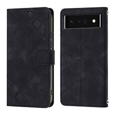 Funda de Cuero Cartera con Soporte Carcasa Y01B para Google Pixel 6 Pro 5G Negro