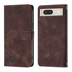 Funda de Cuero Cartera con Soporte Carcasa Y01B para Google Pixel 7 5G Marron