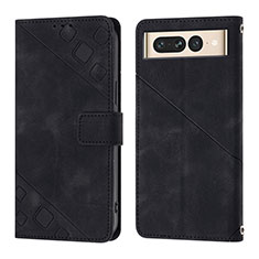 Funda de Cuero Cartera con Soporte Carcasa Y01B para Google Pixel 7 Pro 5G Negro