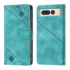 Funda de Cuero Cartera con Soporte Carcasa Y01B para Google Pixel 7 Pro 5G Verde