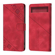 Funda de Cuero Cartera con Soporte Carcasa Y01B para Google Pixel 7a 5G Rojo