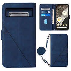 Funda de Cuero Cartera con Soporte Carcasa Y01B para Google Pixel 8 5G Azul