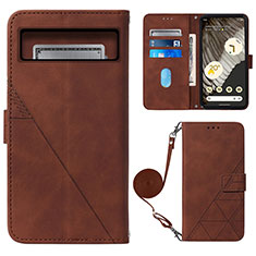 Funda de Cuero Cartera con Soporte Carcasa Y01B para Google Pixel 8 5G Marron