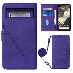 Funda de Cuero Cartera con Soporte Carcasa Y01B para Google Pixel 8 5G Morado