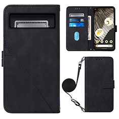 Funda de Cuero Cartera con Soporte Carcasa Y01B para Google Pixel 8 5G Negro