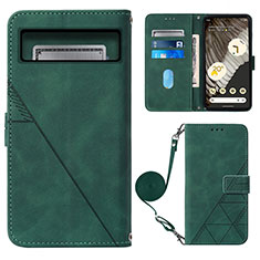 Funda de Cuero Cartera con Soporte Carcasa Y01B para Google Pixel 8 5G Verde