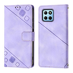 Funda de Cuero Cartera con Soporte Carcasa Y01B para Huawei Honor 70 Lite 5G Morado