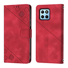 Funda de Cuero Cartera con Soporte Carcasa Y01B para Huawei Honor 70 Lite 5G Rojo