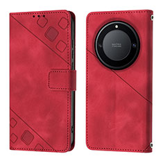 Funda de Cuero Cartera con Soporte Carcasa Y01B para Huawei Honor Magic5 Lite 5G Rojo