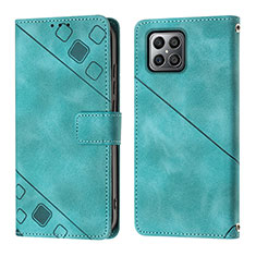 Funda de Cuero Cartera con Soporte Carcasa Y01B para Huawei Honor X8 4G Verde