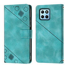 Funda de Cuero Cartera con Soporte Carcasa Y01B para Huawei Honor X8 5G Verde