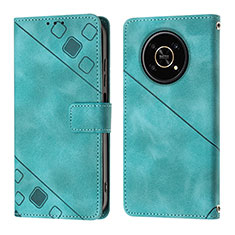 Funda de Cuero Cartera con Soporte Carcasa Y01B para Huawei Honor X9 5G Verde