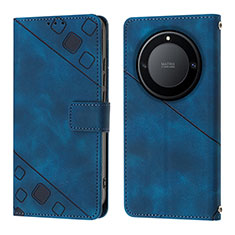 Funda de Cuero Cartera con Soporte Carcasa Y01B para Huawei Honor X9a 5G Azul