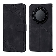 Funda de Cuero Cartera con Soporte Carcasa Y01B para Huawei Honor X9a 5G Negro