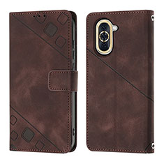 Funda de Cuero Cartera con Soporte Carcasa Y01B para Huawei Nova 10 Pro Marron