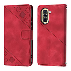 Funda de Cuero Cartera con Soporte Carcasa Y01B para Huawei Nova 10 Pro Rojo