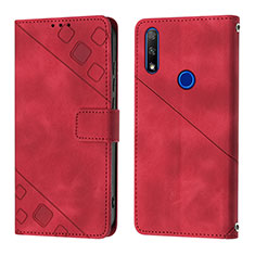 Funda de Cuero Cartera con Soporte Carcasa Y01B para Huawei Y9 Prime (2019) Rojo