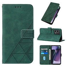 Funda de Cuero Cartera con Soporte Carcasa Y01B para Motorola Moto G Stylus (2023) 4G Verde