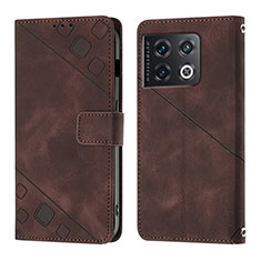 Funda de Cuero Cartera con Soporte Carcasa Y01B para OnePlus 10 Pro 5G Marron