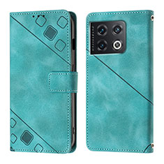 Funda de Cuero Cartera con Soporte Carcasa Y01B para OnePlus 10 Pro 5G Verde