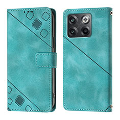 Funda de Cuero Cartera con Soporte Carcasa Y01B para OnePlus 10T 5G Verde