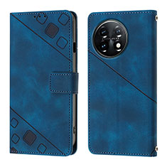 Funda de Cuero Cartera con Soporte Carcasa Y01B para OnePlus 11 5G Azul