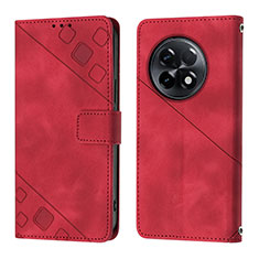 Funda de Cuero Cartera con Soporte Carcasa Y01B para OnePlus 11R 5G Rojo