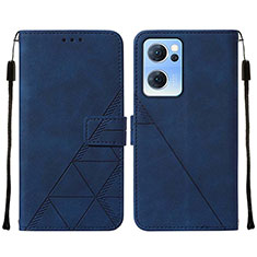 Funda de Cuero Cartera con Soporte Carcasa Y01B para OnePlus Nord CE 2 5G Azul