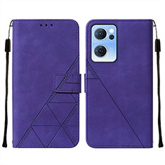 Funda de Cuero Cartera con Soporte Carcasa Y01B para OnePlus Nord CE 2 5G Morado