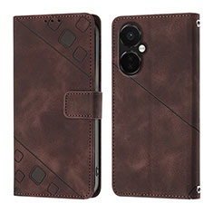 Funda de Cuero Cartera con Soporte Carcasa Y01B para OnePlus Nord CE 3 Lite 5G Marron