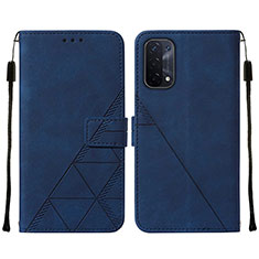 Funda de Cuero Cartera con Soporte Carcasa Y01B para OnePlus Nord N200 5G Azul