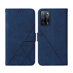 Funda de Cuero Cartera con Soporte Carcasa Y01B para Oppo A53s 5G Azul