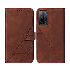 Funda de Cuero Cartera con Soporte Carcasa Y01B para Oppo A53s 5G Marron