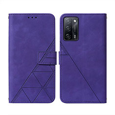 Funda de Cuero Cartera con Soporte Carcasa Y01B para Oppo A56 5G Morado