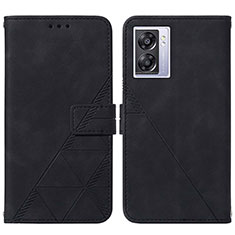 Funda de Cuero Cartera con Soporte Carcasa Y01B para Oppo A57 5G Negro