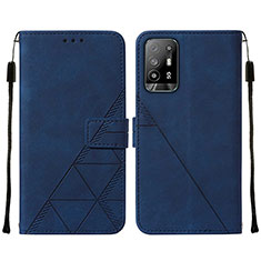 Funda de Cuero Cartera con Soporte Carcasa Y01B para Oppo A94 5G Azul