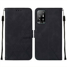 Funda de Cuero Cartera con Soporte Carcasa Y01B para Oppo A95 5G Negro