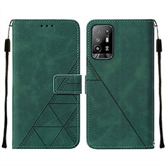 Funda de Cuero Cartera con Soporte Carcasa Y01B para Oppo A95 5G Verde