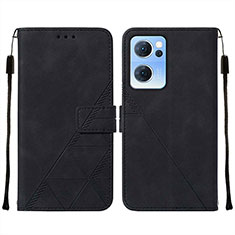 Funda de Cuero Cartera con Soporte Carcasa Y01B para Oppo Find X5 Lite 5G Negro