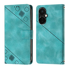 Funda de Cuero Cartera con Soporte Carcasa Y01B para Oppo K11x 5G Verde