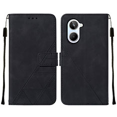 Funda de Cuero Cartera con Soporte Carcasa Y01B para Realme 10 4G Negro