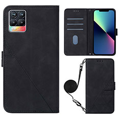 Funda de Cuero Cartera con Soporte Carcasa Y01B para Realme 8 Pro Negro