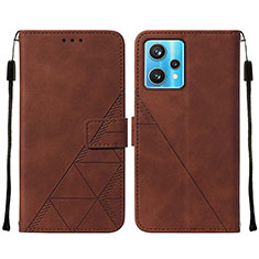 Funda de Cuero Cartera con Soporte Carcasa Y01B para Realme 9 4G Marron