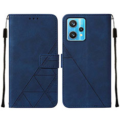 Funda de Cuero Cartera con Soporte Carcasa Y01B para Realme 9 5G Azul