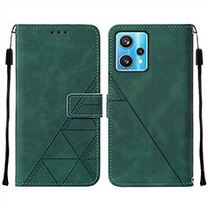 Funda de Cuero Cartera con Soporte Carcasa Y01B para Realme 9 5G Verde