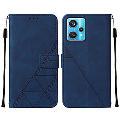 Funda de Cuero Cartera con Soporte Carcasa Y01B para Realme 9 Pro+ Plus 5G Azul