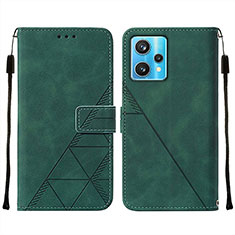 Funda de Cuero Cartera con Soporte Carcasa Y01B para Realme 9 Pro+ Plus 5G Verde