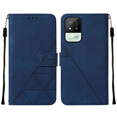 Funda de Cuero Cartera con Soporte Carcasa Y01B para Realme C11 (2021) Azul